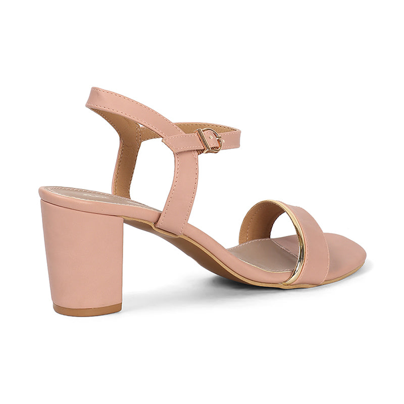 Mila - Pink Block Heels - Glamourous Grace