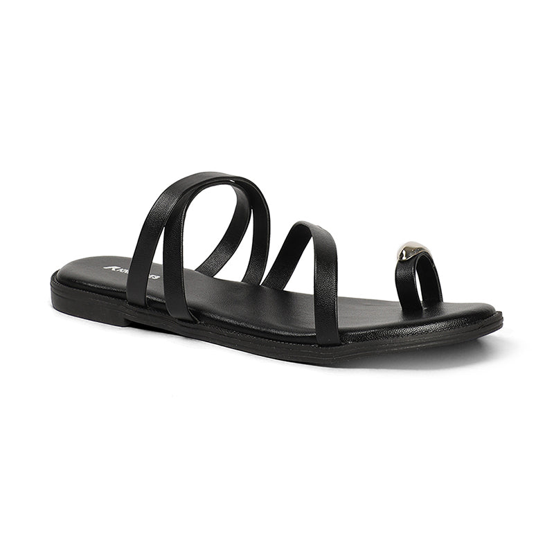 Nola - Black Slip-Ons - Glamourous Grace