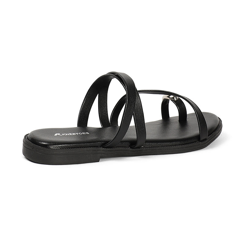 Nola - Black Slip-Ons - Glamourous Grace