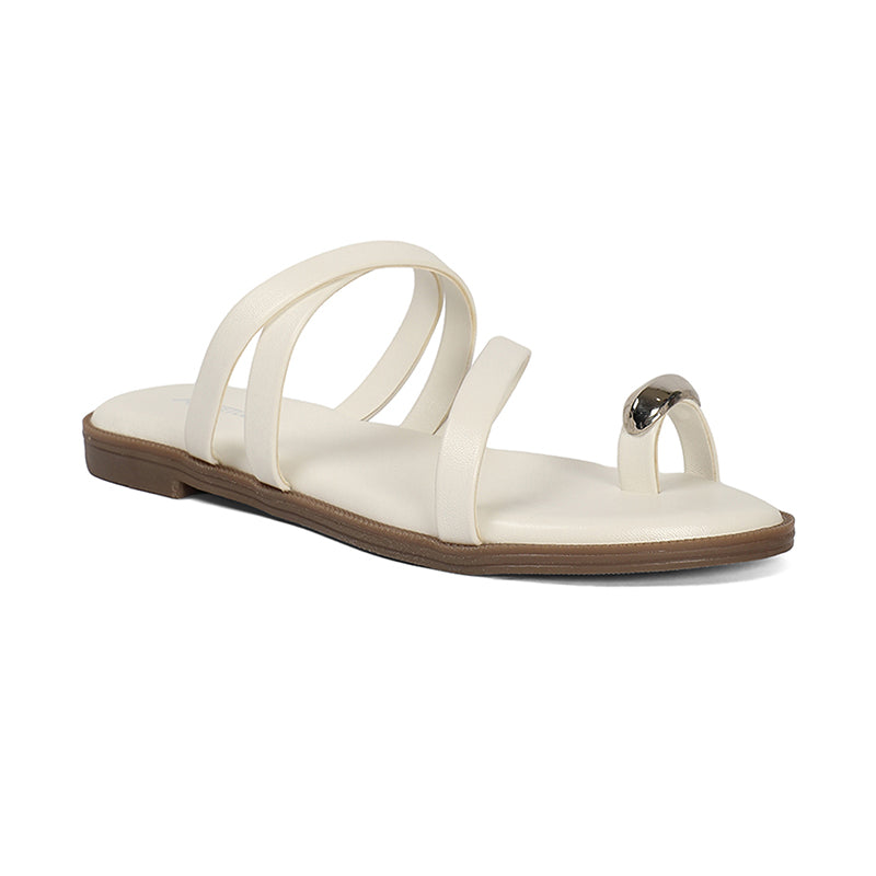 Nola - White Slip-Ons - Glamourous Grace
