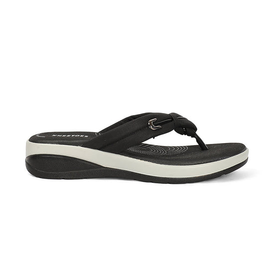 Sarya - Black Thong Wedges