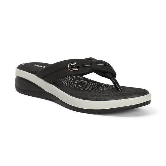 Sarya - Black Thong Wedges