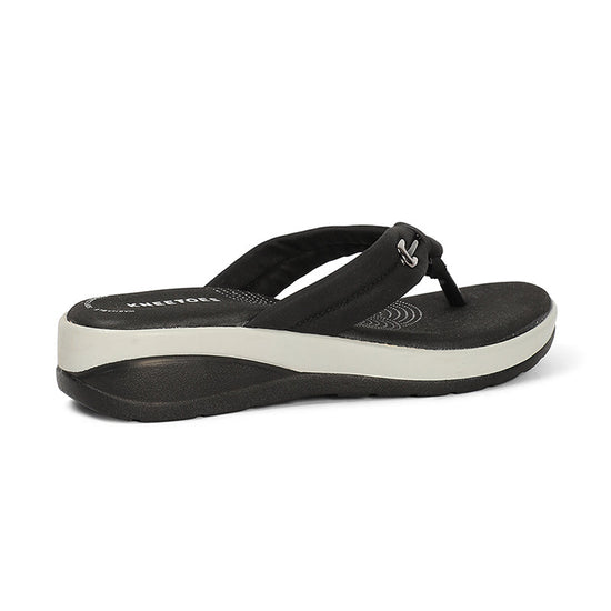 Sarya - Black Thong Wedges