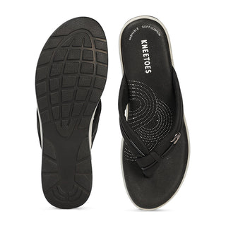 Sarya - Black Thong Wedges