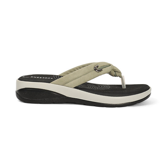 Sarya - Olive Thong Wedges
