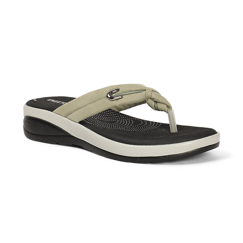 Sarya - Olive Thong Wedges - Glamourous Grace