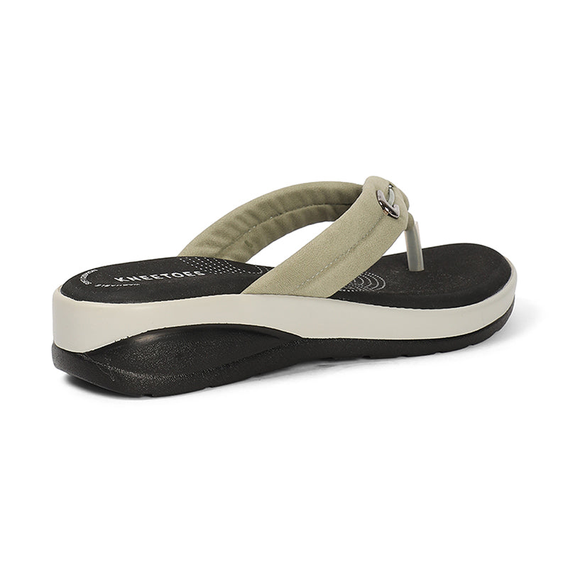 Sarya - Olive Thong Wedges - Glamourous Grace