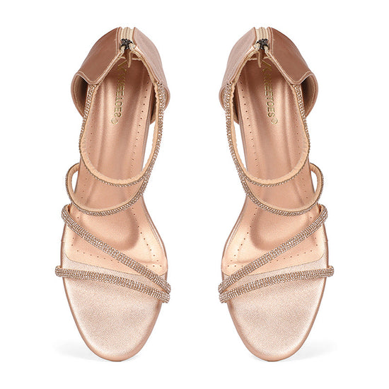 Lumina - Rose Gold Block Heels