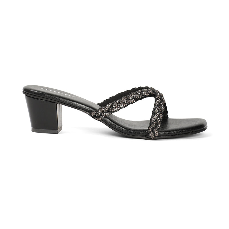 Nora - Black Block Heels - Glamourous Grace