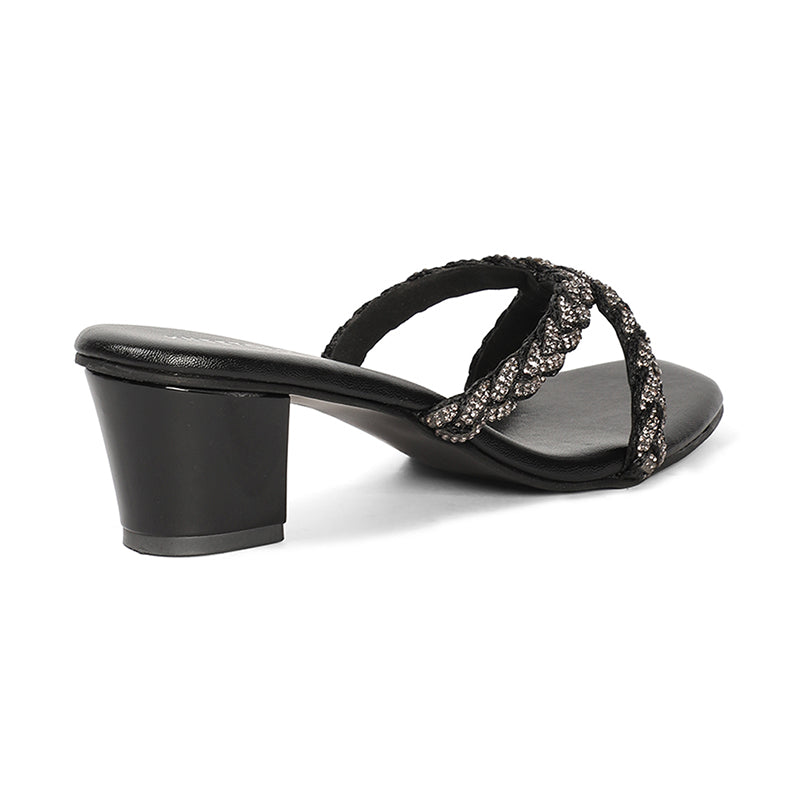 Nora - Black Block Heels - Glamourous Grace