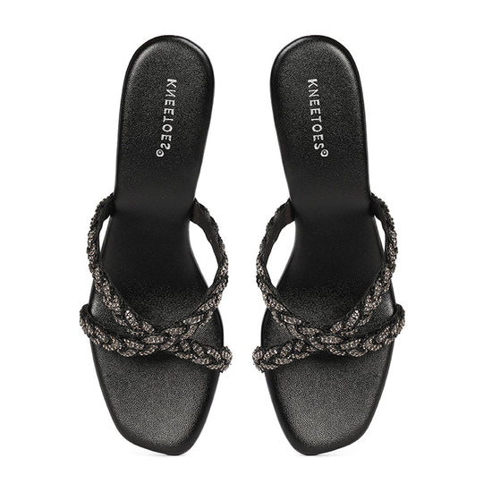 Nora - Black Block Heels