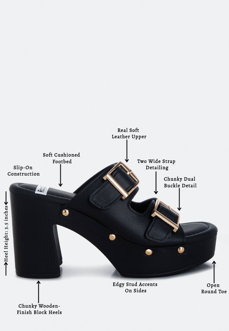 Kenna Dual Buckle Strap Sandals