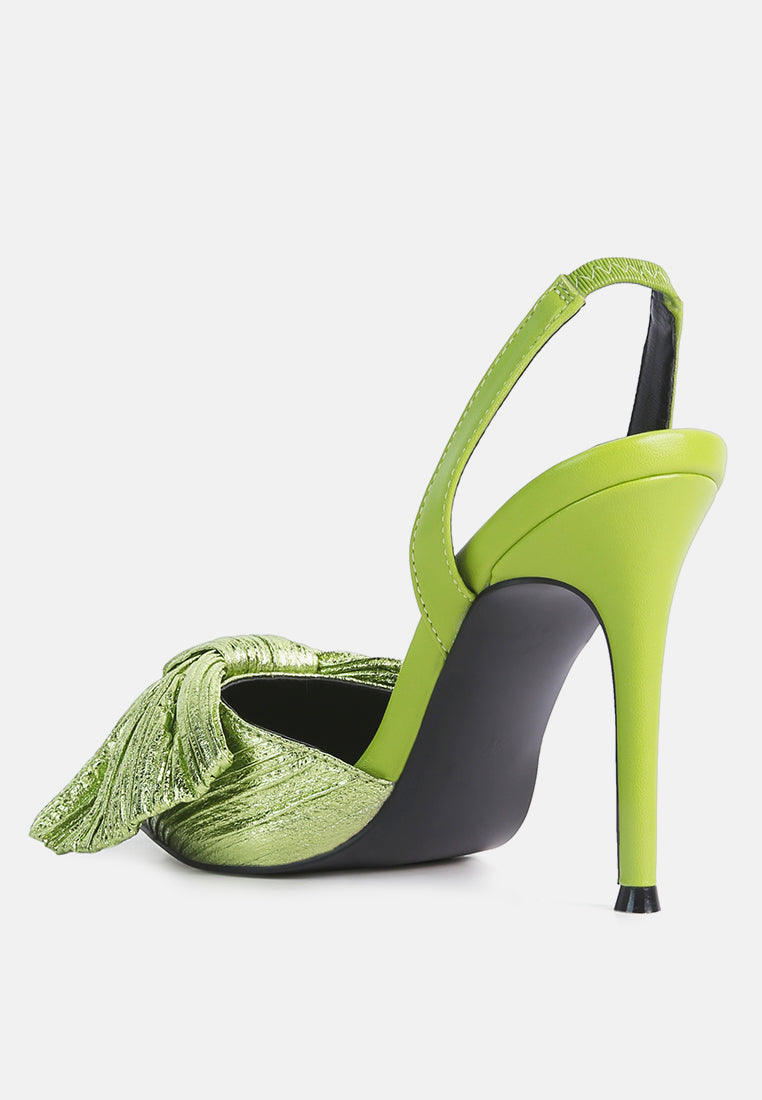 Kiki Bow Embellished Slingback Sandals - Glamourous Grace