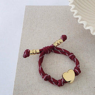 Knotty Cord Heart Bracelet - WATERPROOF