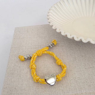 Knotty Cord Heart Bracelet - WATERPROOF