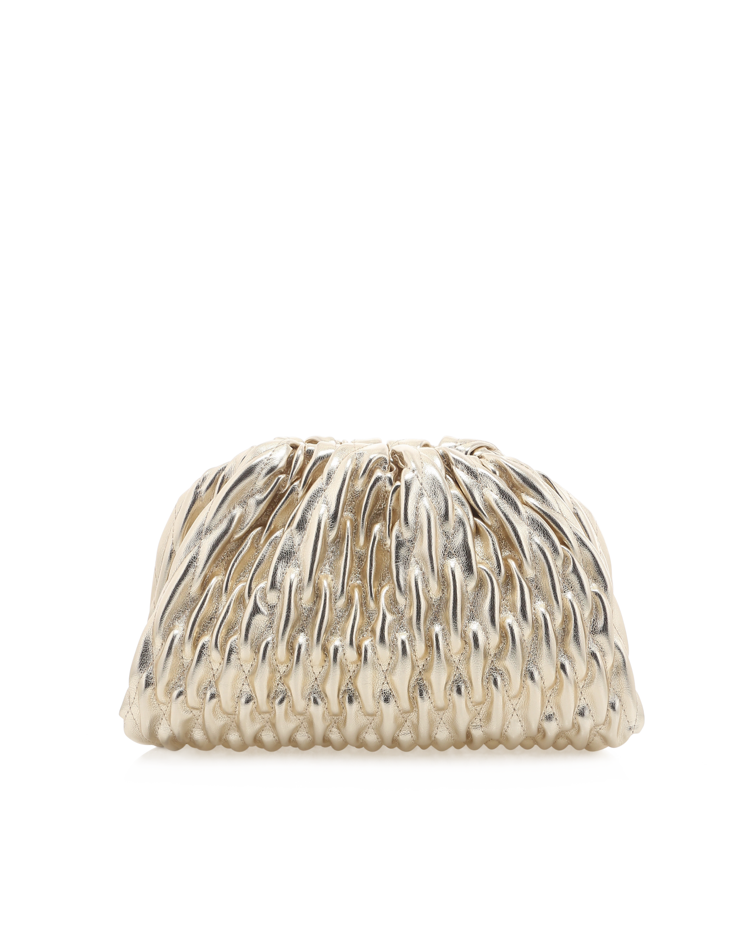 Lacey Gold Metallic Clutch