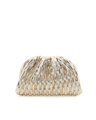 Lacey Gold Metallic Clutch