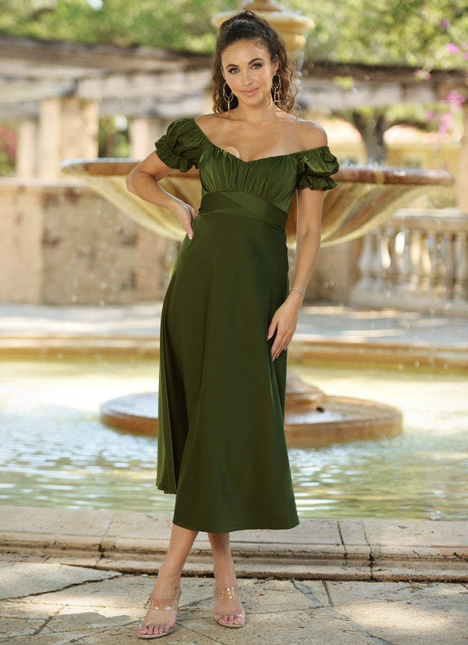 Maldives Midi Dress - Olive - Glamourous Grace