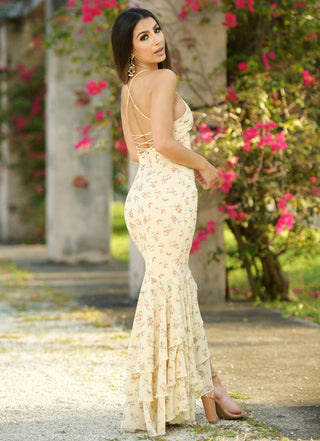 Greta Maxi Dress - Yellow Floral - Glamourous Grace