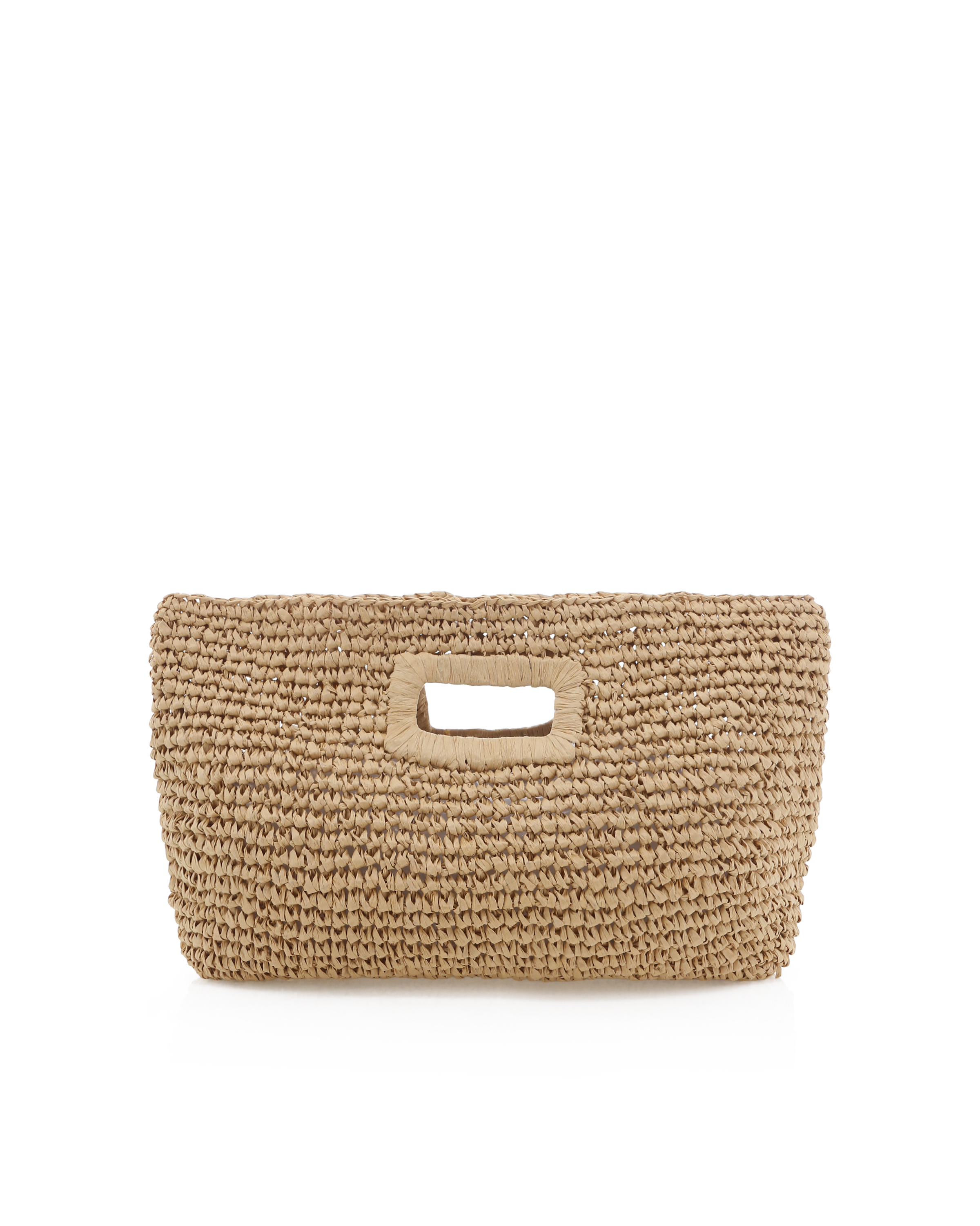 Leah Raffia Handle Bag