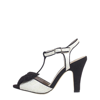 Leandra T-Strap Lace Heels - Glamourous Grace