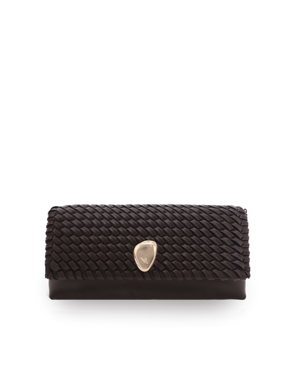 Leilah Clutch Bag Chocolate - Glamourous Grace