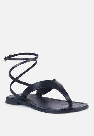 Wrap-Up Tie Around Flat Sandals