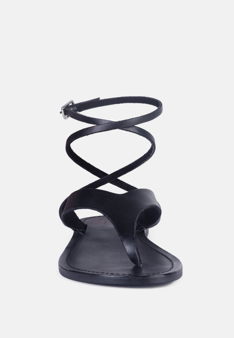 Wrap-Up Tie Around Flat Sandals
