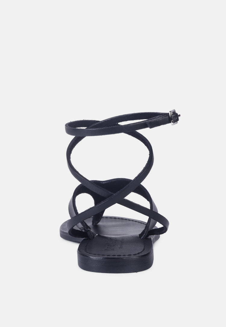 Wrap-Up Tie Around Flat Sandals