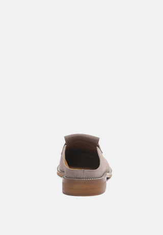 Lena Suede Walking Loafer Mules