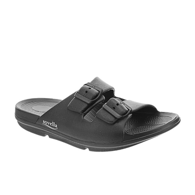 Sovella Men's Buckle Slide Black - Glamourous Grace