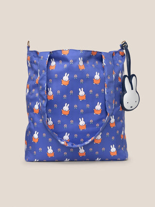 Miffy Flower Fields Be Light Tote Bag - Blue & Orange