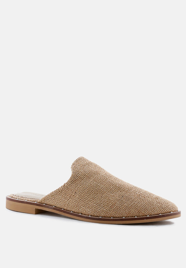 Lia Handcrafted Canvas Mules - Glamourous Grace