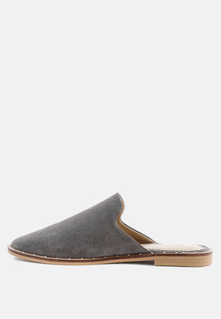 Lia Handcrafted Canvas Mules