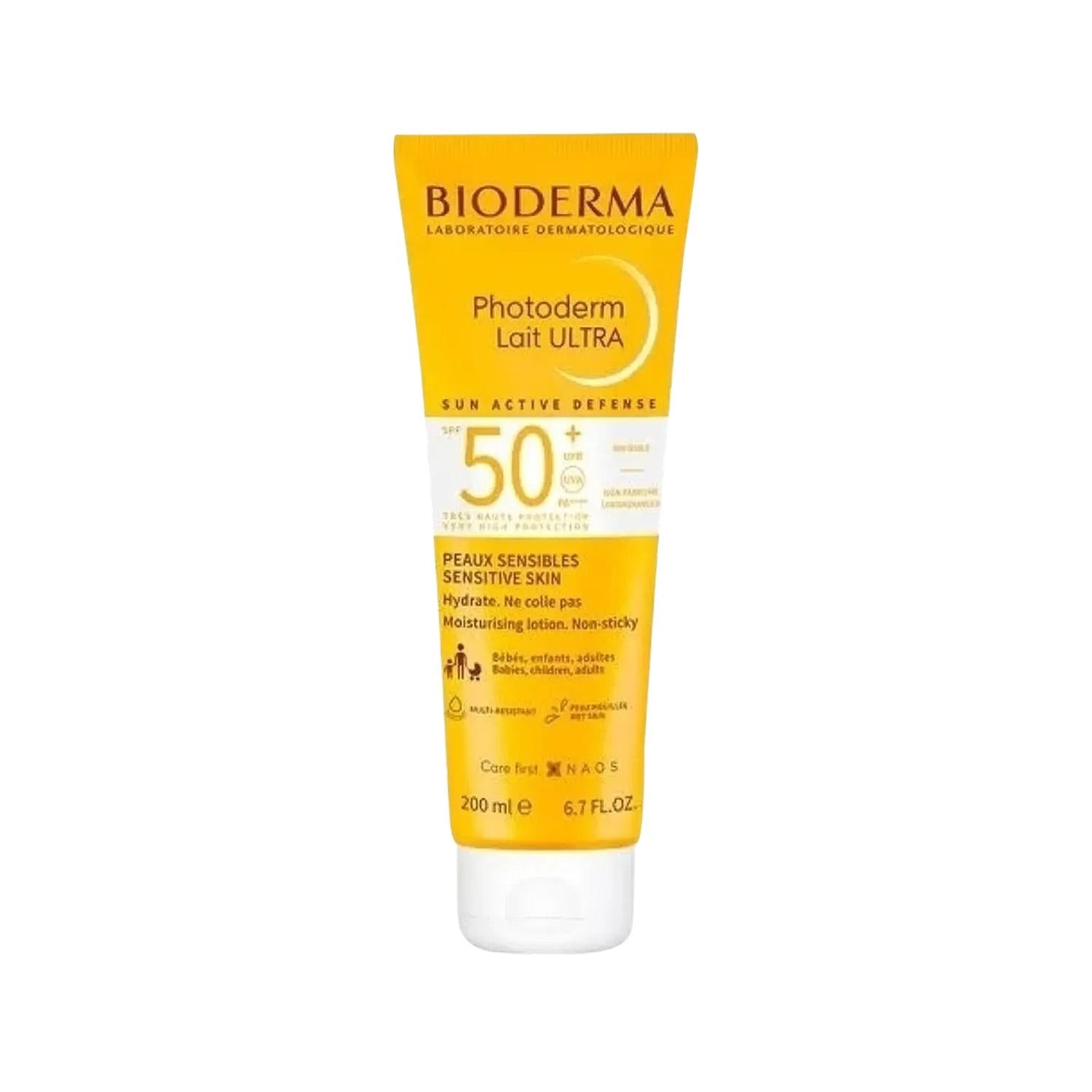 Bioderma Photoderm Max Lait Ultra SPF 50+ Sunscreen Lotion - High Protection for Sensitive Skin, 200ml - Glamourous Grace