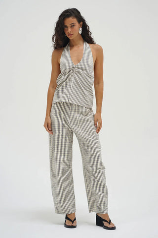 Cora Plaid Halter Top - Glamourous Grace