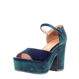 Quill Velvet Platform Heels - Glamourous Grace