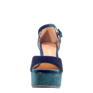 Quill Velvet Platform Heels - Glamourous Grace