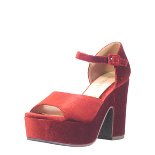 Quill Velvet Platform Heels - Glamourous Grace