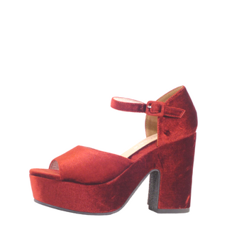 Quill Velvet Platform Heels - Glamourous Grace