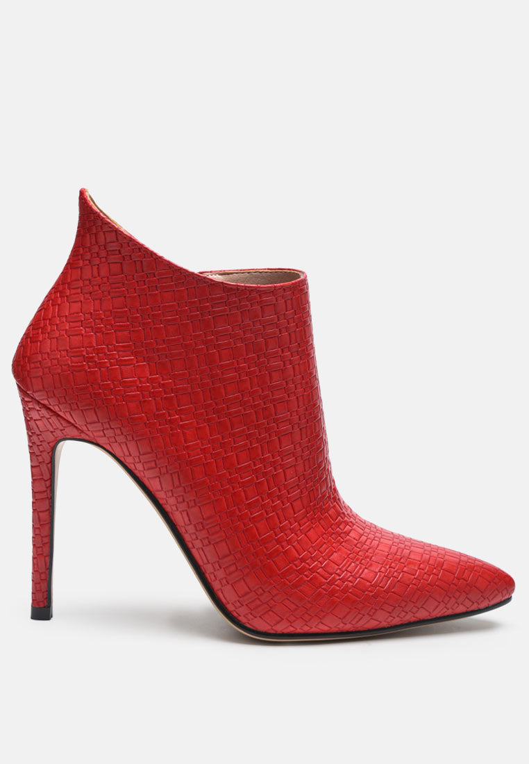 Lolita Woven Texture Stiletto Boot - Glamourous Grace