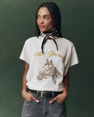 The Great. The Boxy Crew w/ Horse Embroidery