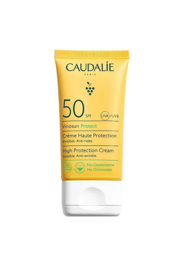 Caudalie Vinosun Protect High Protection Cream SPF 50+ - Eco-Friendly, Vegan, Non-Greasy Sunscreen for Daily Use - Glamourous Grace