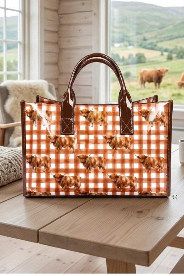 SC - ETA 10/29-11/12 The Highland Honey Vinyl Tote Bag© - Glamourous Grace