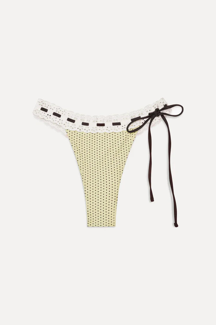 Lacey Micro Bikini Bottom | Lemon Dot