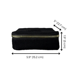 Large Pill Travel Case with Individual Daily Pill Organizer – Black - Glamourous Grace