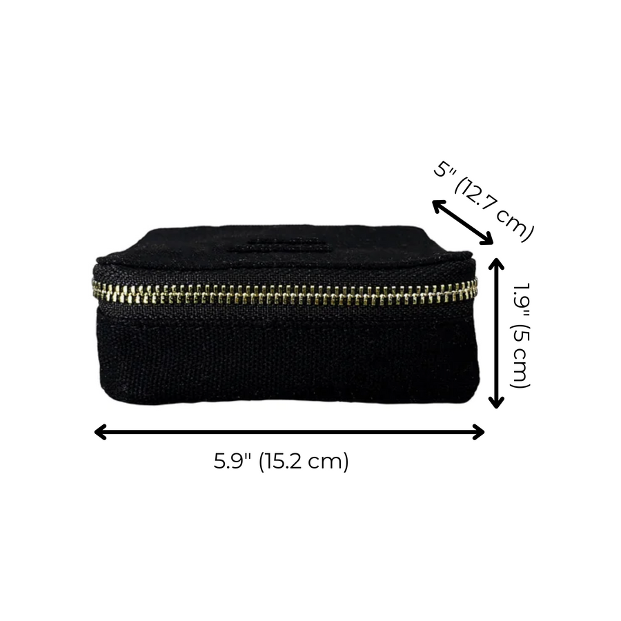 Large Pill Travel Case with Individual Daily Pill Organizer – Black - Glamourous Grace