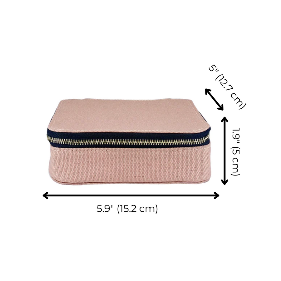 Large Pill Travel Case with Individual Daily Pill Organizer – Pink/Blush - Glamourous Grace
