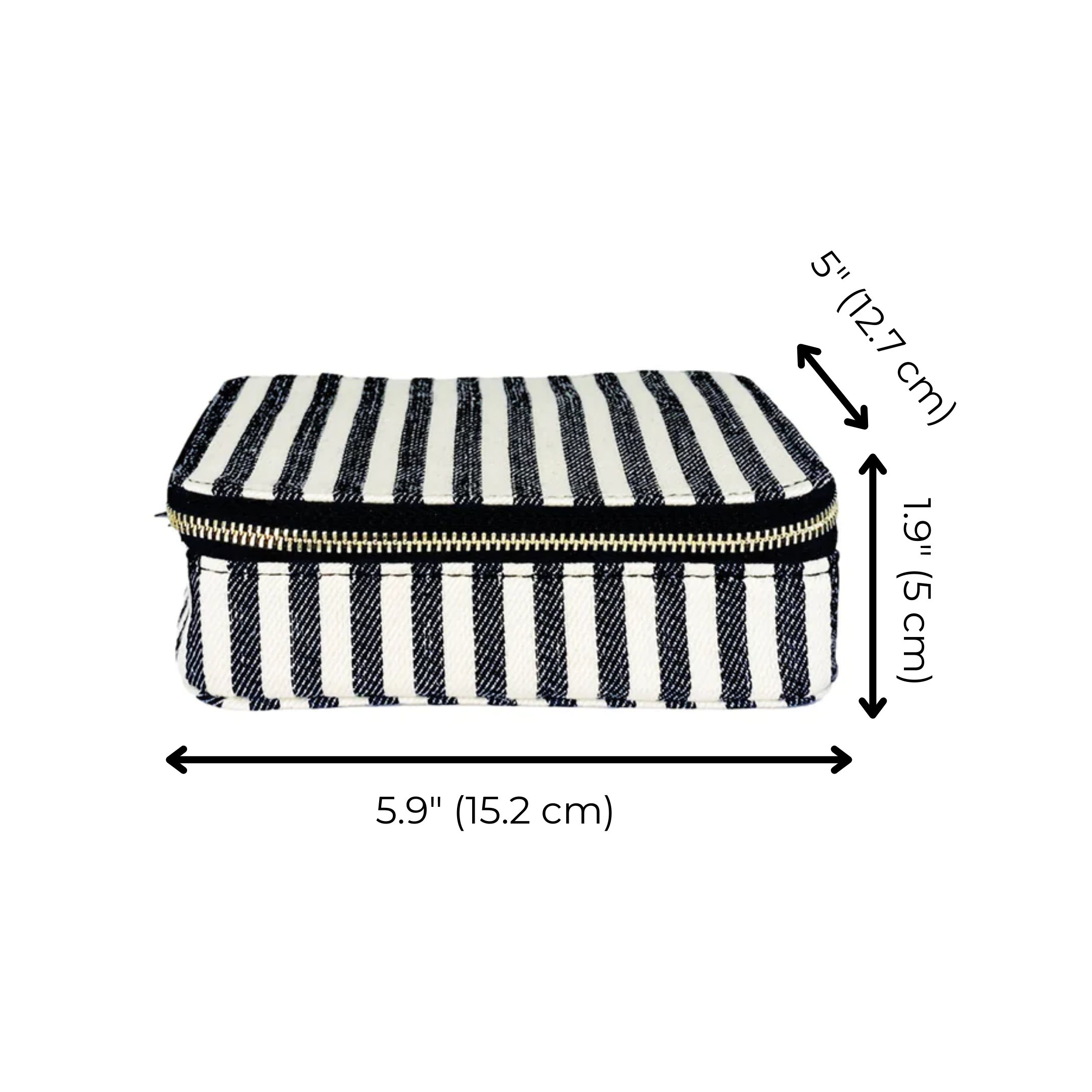 Large Pill Travel Case with Individual Daily Pill Organizer – Striped - Glamourous Grace