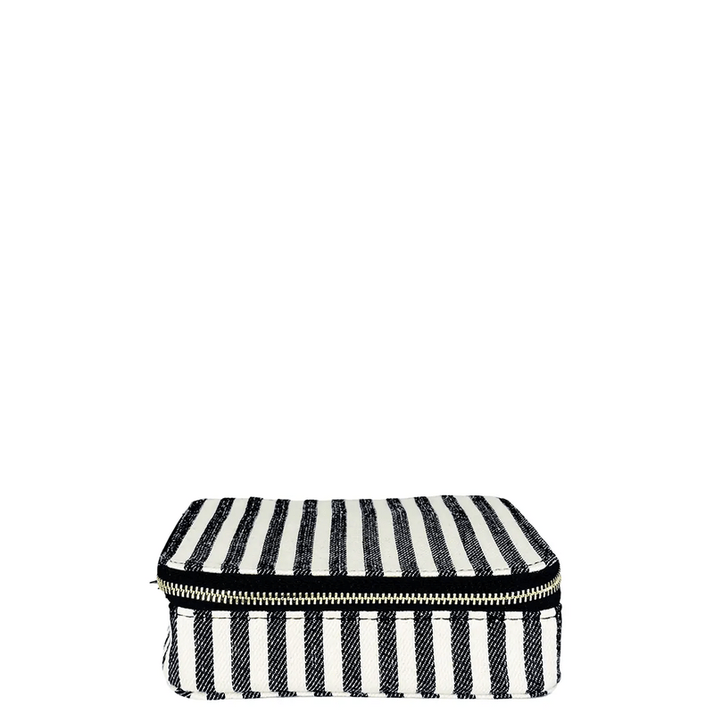 Large Pill Travel Case with Individual Daily Pill Organizer – Striped - Glamourous Grace